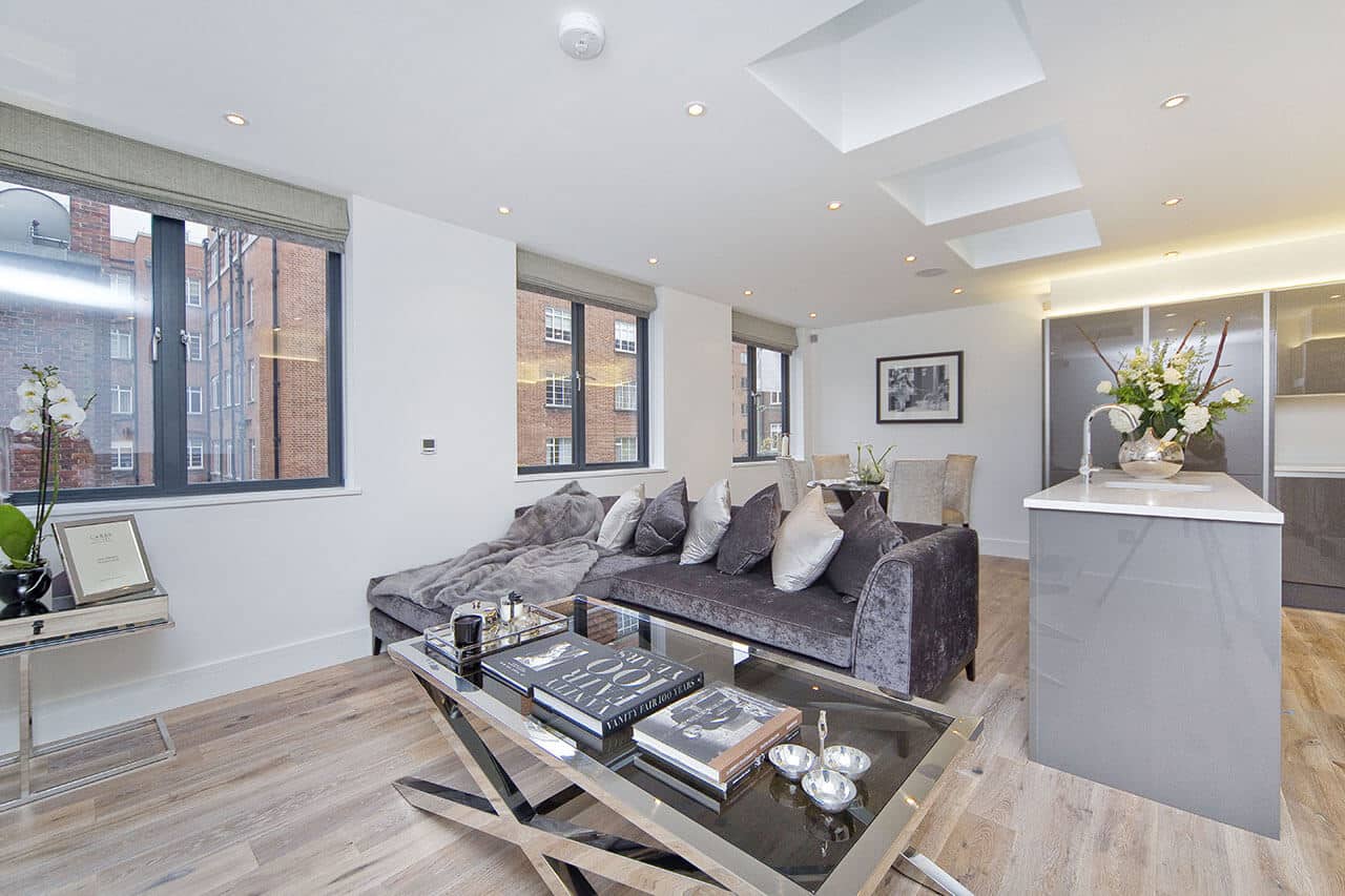 Open Plan Apartment with Kitchen and Lounge
