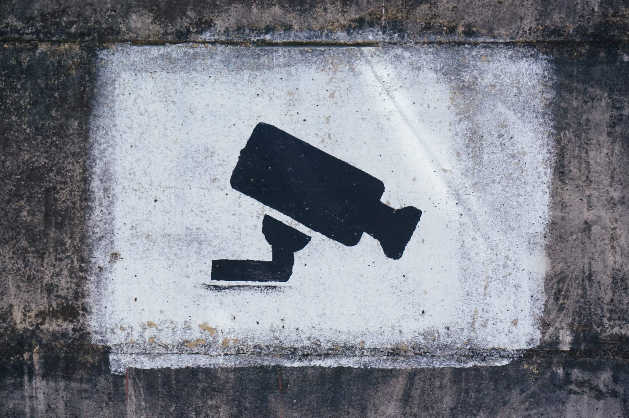 Camera Icon Painted on Wall