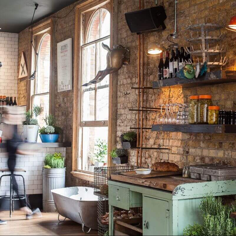 Restaurant with Retro Interior